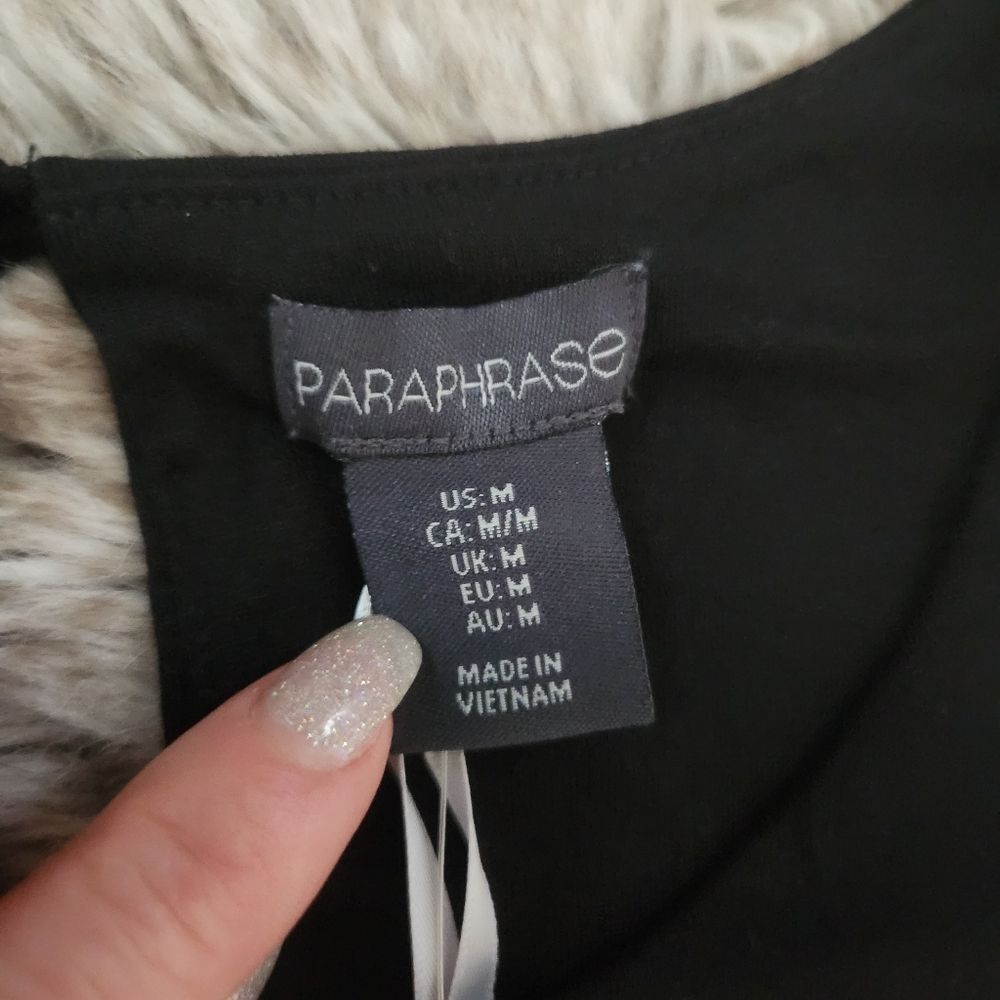 Paraphrase Wide Leg‎ Sleeveless Jumper Black NWT Women's Size Medium - Picture 4 of 10